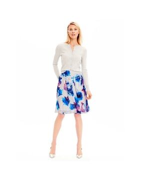 Banana Republic Watercolor Floral A-Line  Skirt